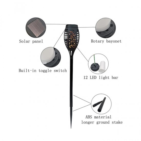 Outdoor Solar Torch Lights Waterproof